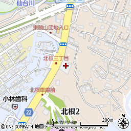 パーラービッグウェーブ仙台北根周辺の地図