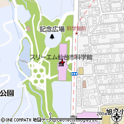 仙台市科学館周辺の地図