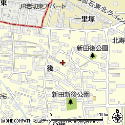 宮城県多賀城市新田後周辺の地図