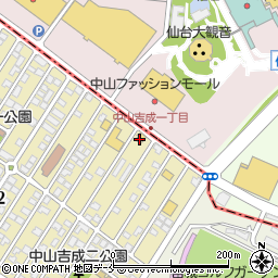 モスバーガー仙台中山店周辺の地図