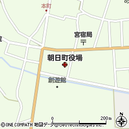 朝日町役場　議会周辺の地図