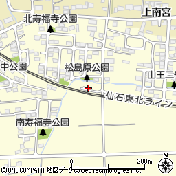 宮城県多賀城市山王松島原周辺の地図