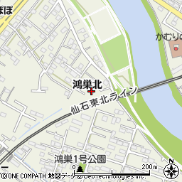 宮城県仙台市宮城野区岩切鴻巣北129-1周辺の地図