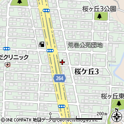 桜ヶ丘東町内会集会所周辺の地図