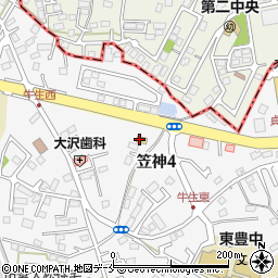 セブンイレブン多賀城笠神４丁目店周辺の地図