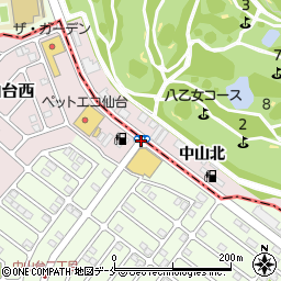 中山台入口周辺の地図