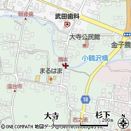 山形県東村山郡山辺町大寺382周辺の地図