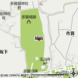 宮城県多賀城市市川城前周辺の地図