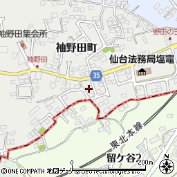 宮城県塩竈市袖野田町8周辺の地図