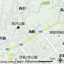 宮城県多賀城市浮島赤坂周辺の地図
