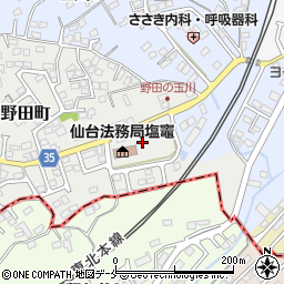 宮城県塩竈市袖野田町3周辺の地図