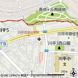 三代目 竹鶏 川平店周辺の地図