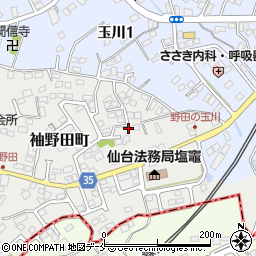 宮城県塩竈市袖野田町34周辺の地図