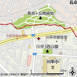 仙台市川平市営住宅３４－４棟周辺の地図