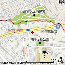 仙台市川平市営住宅３４－４棟周辺の地図