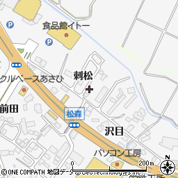 宮城県仙台市泉区松森刺松周辺の地図