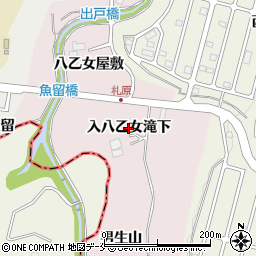 宮城県仙台市泉区実沢（入八乙女滝下）周辺の地図