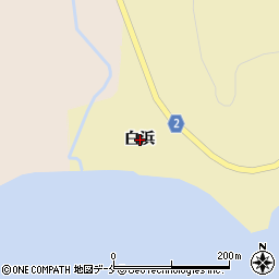 宮城県石巻市十八成浜白浜周辺の地図