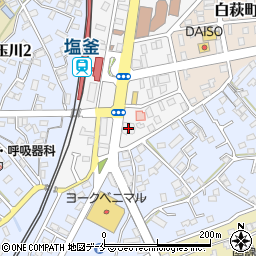 七十七銀行塩釜西支店周辺の地図