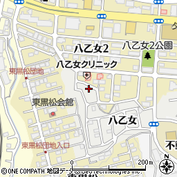 七北田八乙女公園周辺の地図