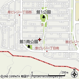 宮城県仙台市泉区館1丁目25-16周辺の地図