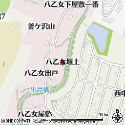 宮城県仙台市泉区実沢八乙女堰上周辺の地図