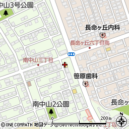 ミニストップ仙台南中山店周辺の地図