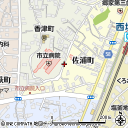 日本調剤塩釜薬局周辺の地図