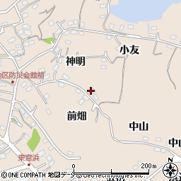 我妻商店周辺の地図