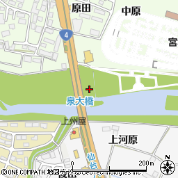 泉大橋周辺の地図
