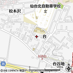 宮城県仙台市泉区松森台周辺の地図