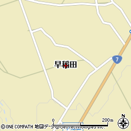 新潟県村上市早稲田周辺の地図