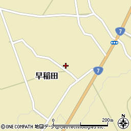 新潟県村上市早稲田1280-1周辺の地図