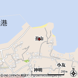 宮城県宮城郡七ヶ浜町東宮浜丑山周辺の地図