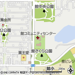 仙台市役所　泉区コミュニティ・センター館コミュニティ・センター周辺の地図