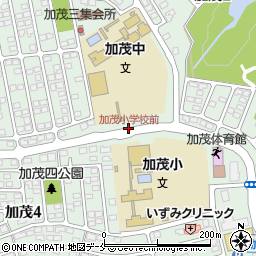 加茂小学校前周辺の地図