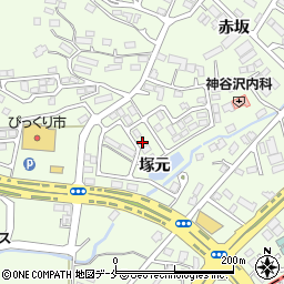 宮城県宮城郡利府町神谷沢塚元76-7周辺の地図