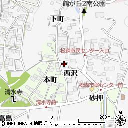 宮城県仙台市泉区松森西沢21周辺の地図