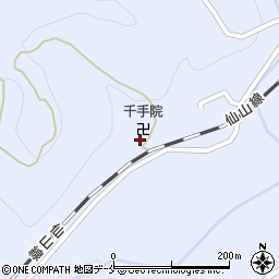 山寺・千手院周辺の地図