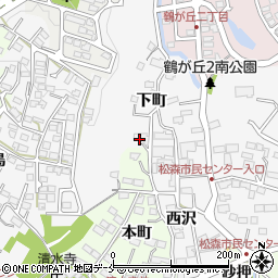 宮城県仙台市泉区松森下町6周辺の地図