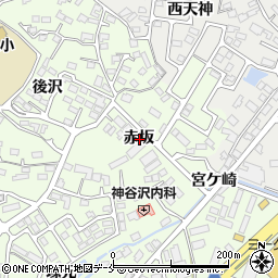 宮城県宮城郡利府町神谷沢赤坂周辺の地図