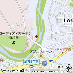 宮城県仙台市泉区上谷刈向河原周辺の地図
