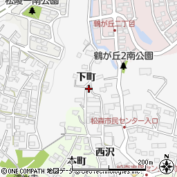 宮城県仙台市泉区松森下町16周辺の地図