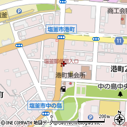 毎日新聞　塩釜多賀城専売所内海新聞店周辺の地図