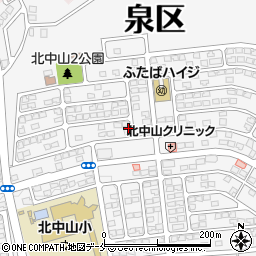 宮城県仙台市泉区北中山周辺の地図