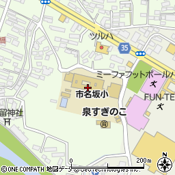 仙台市立市名坂小学校周辺の地図