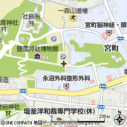 堀内物産店塩釜神社駐車場店周辺の地図