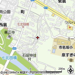 宮城県仙台市泉区市名坂石止55周辺の地図