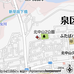 仙台市役所　泉区児童センター北中山児童センター周辺の地図