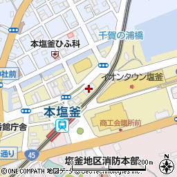 サンデュエル本塩釜駅前周辺の地図